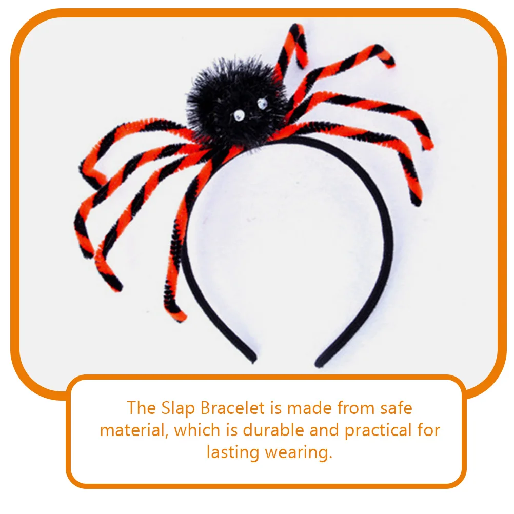 

Halloween Slap Bracelets Spider Brooch Hair Accessories Party Favors Classroom Birthday Decorations For Adults Carnival Stage