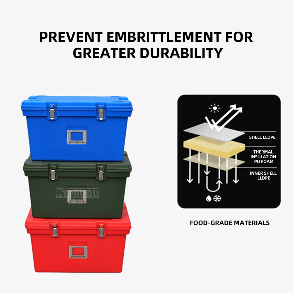 

31L Food Meal Insulated Box Stall Cooked Refrigerated Storage Container Portable Lunch Box