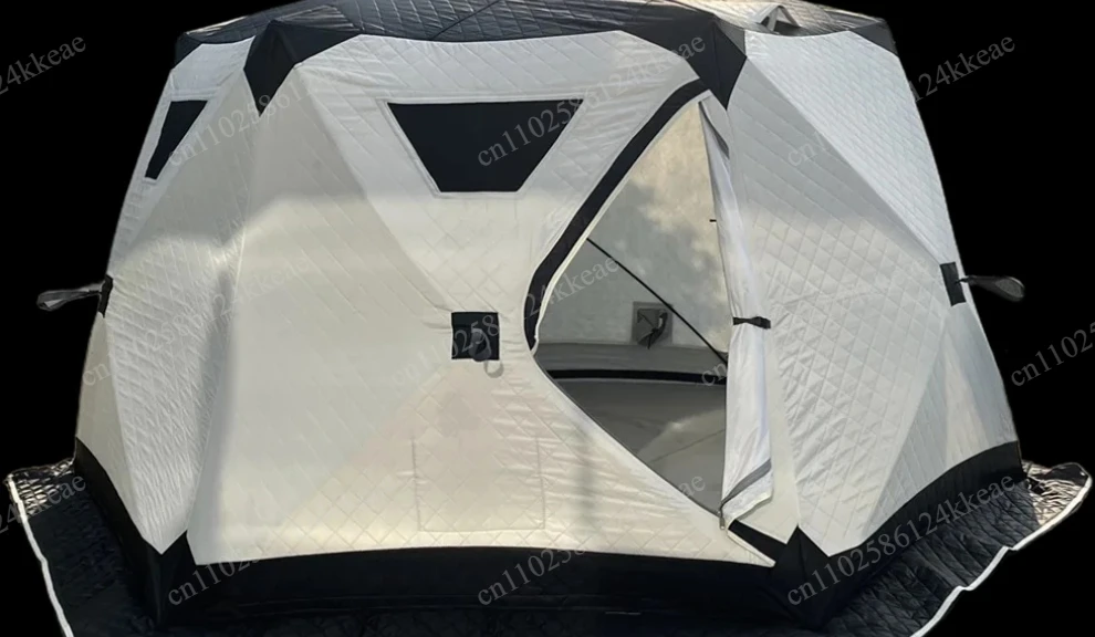 Outdoor Hexagon sauna hub tent portable Pop Up custom cube hiking insulated ice fishing tent 6 person winter camping hot tent