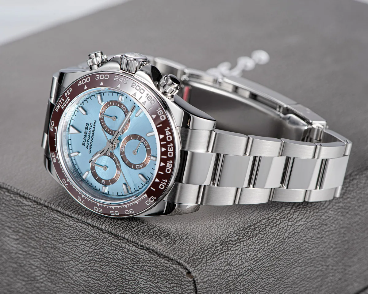 Sugess Panda Chronograph Uhrwerk Automatische mechanische Chronograph Armbanduhr Wasserdicht Tauchen Herrenuhren Keramiklünette Tona – Detail 24