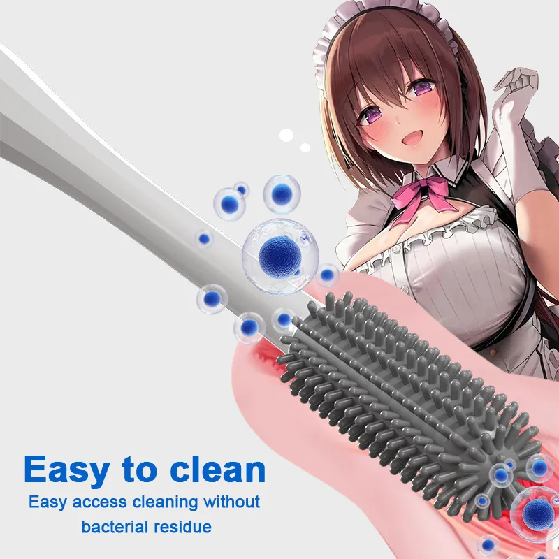 Mannen Masturbatie Cup Zachte Hoofd Scrub Apparaat Schone Apparatuur Siliconen Reinigingsborstel, Sex DoII's Vagina Anale Kanaal Reiniging Tool