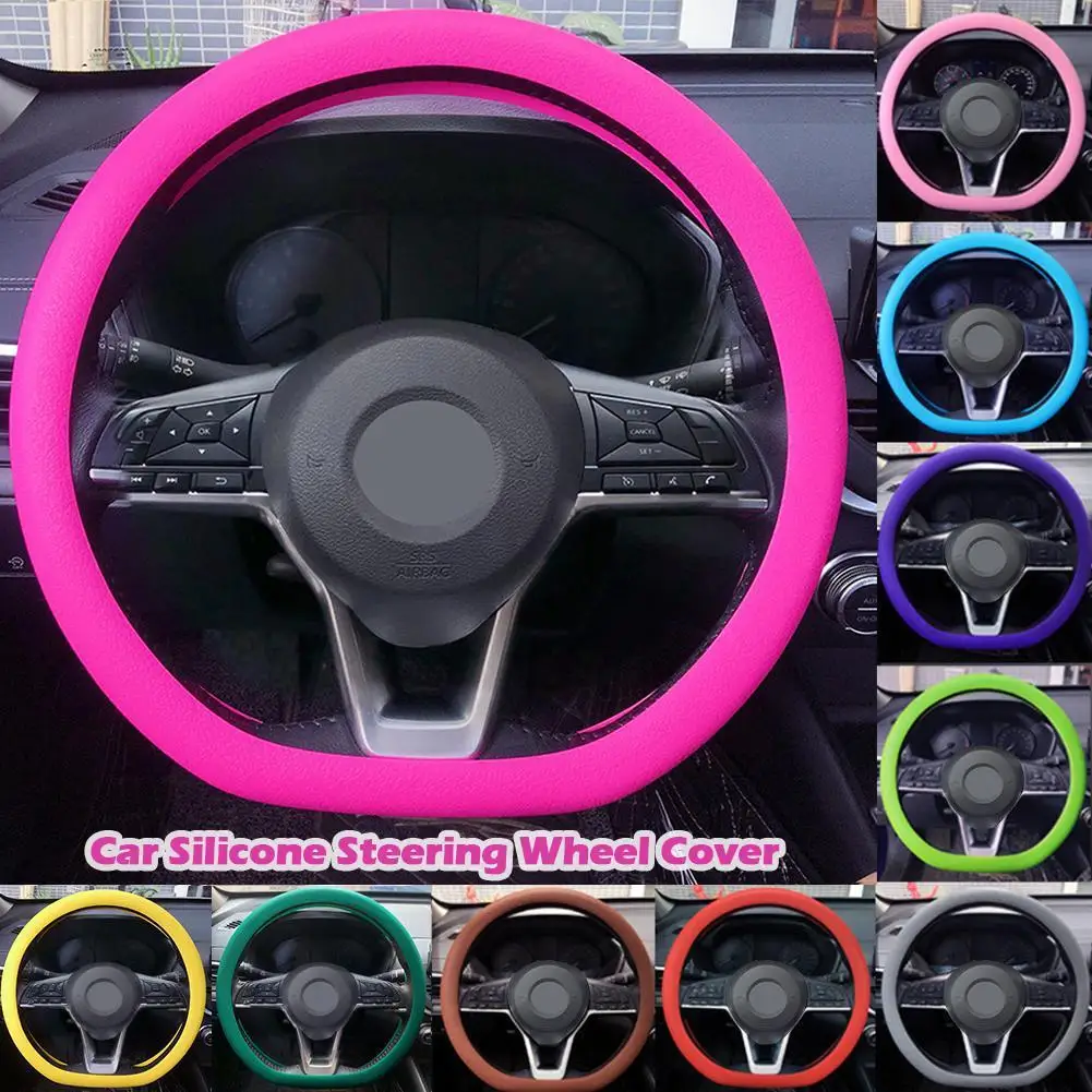 19-farbige Auto-Lenkradabdeckung aus Silikon für Sommermode, schweißabsorbierend, rutschfeste Griffabdeckung, allgemeine DIY-Teile – Detail 4