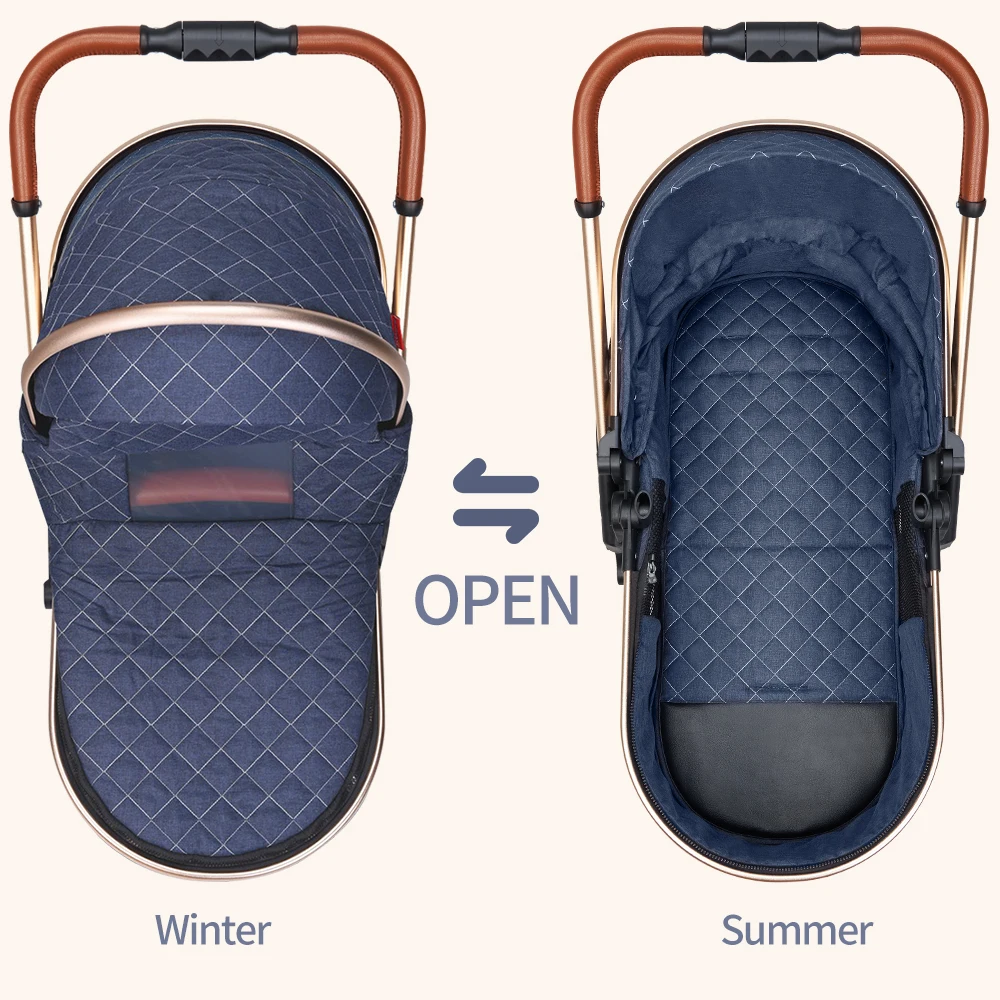 Luxury Travel Pram 3‑in‑1 Baby Stroller 11