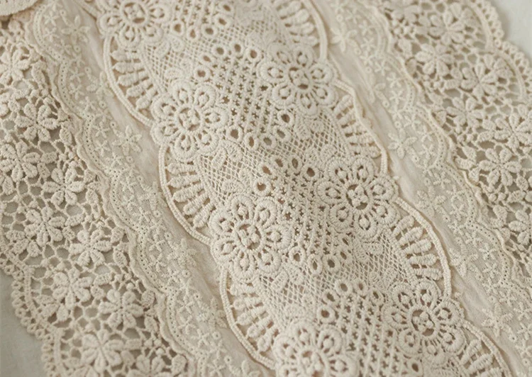 Mori Girl Vintage Sweet Embroidery Eyelet Lace Peter Pan Collar Lantern Long Sleeve Blouse Elegant Edwardian Victorian Loose Top