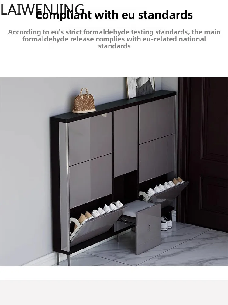 

SGF light luxury ultra-thin shoe cabinet tipping bucket type, extremely narrow, simple and modern