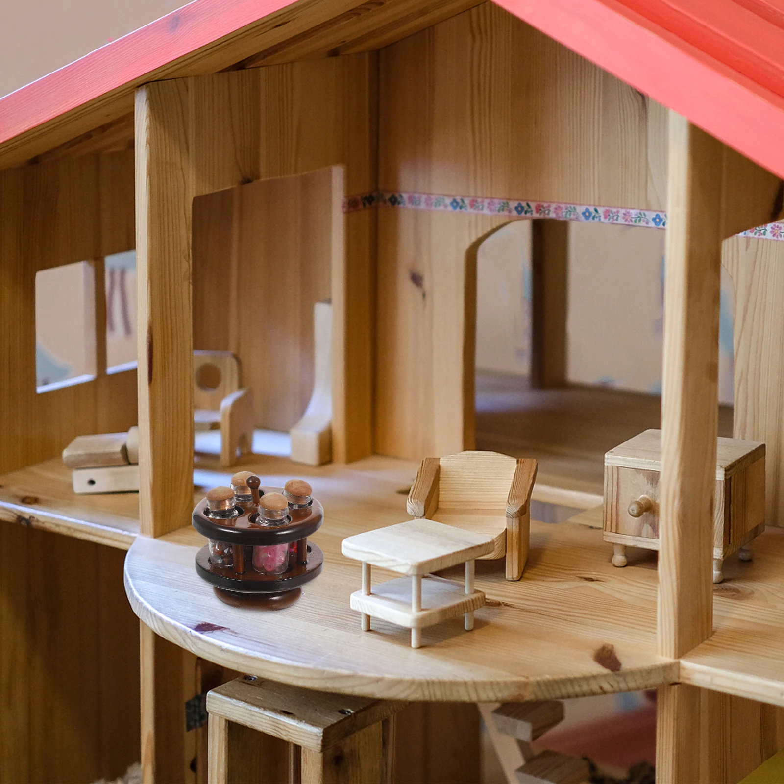 Casa da cucina Giocattoli Mini casa delle bambole Mobili Rack Modello Accessori Camera in miniatura