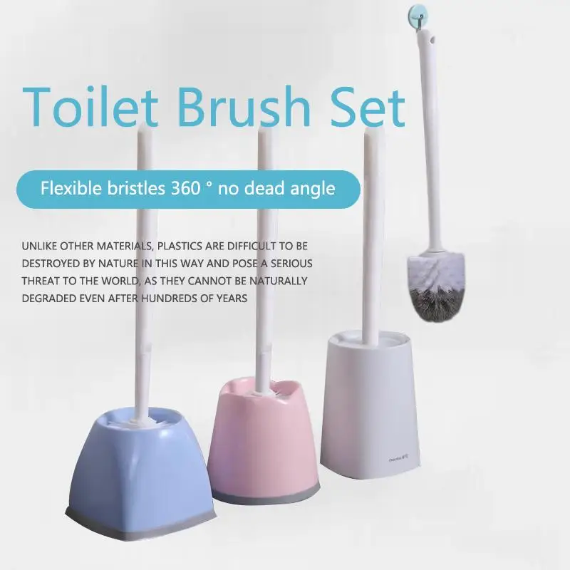 CHAHUA Household Bathroom Corner Free Toilet Brush Set - The Ultimate Cleaning Solution for Every Corner of Your Bathroom