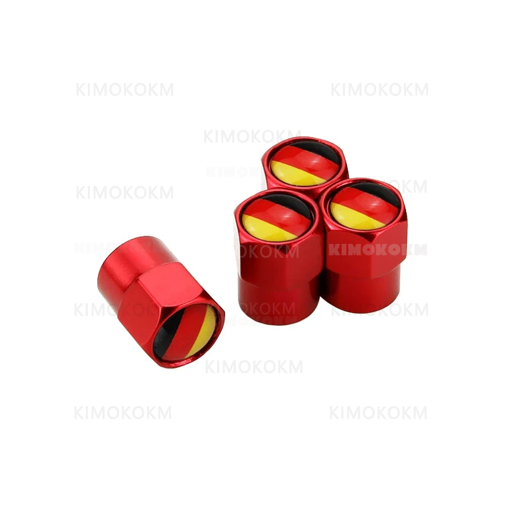4PCS For Most Cars BMW VW Audi Mercedes Benz Honda Toyota Durable & Stylish Germany Flag Car Tire Valve Caps Universal Fit view 5