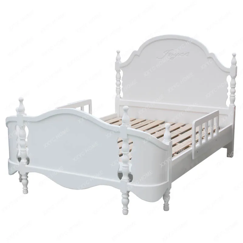 

Children's Solid Wood Furniture Cartoon Simple Girl Single Bed Multifunctional Double Bed Bunk Bed