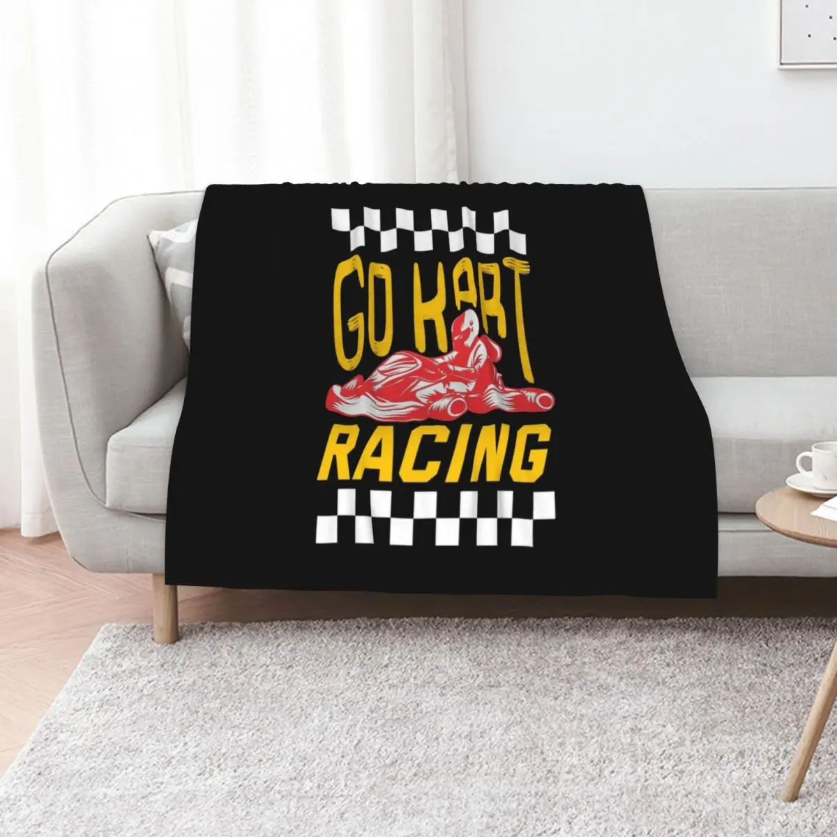 Go Kart Racing Racer Gokart Gift Idea Men Women Throw Blanket Soft Plaid Extra Large Throw Nap Soft Big Designers Plush Blankets