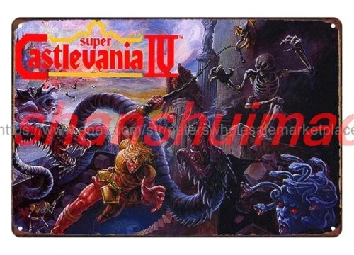 MAI Super Castlevania IV metal tin sign home decor wall decor