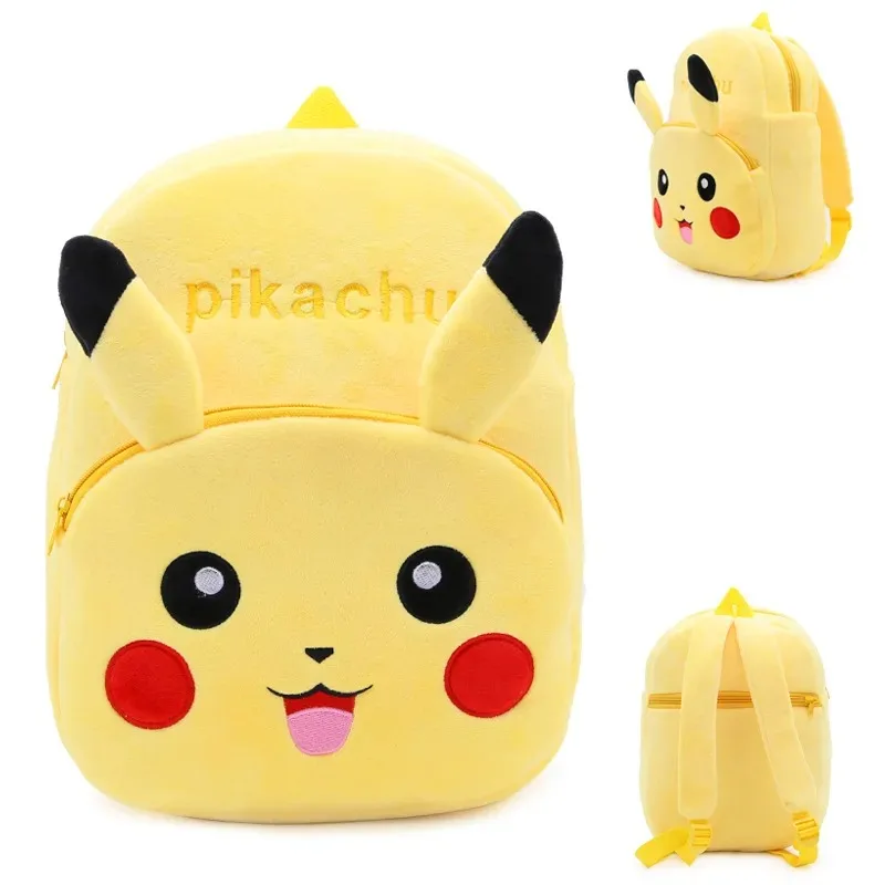 Pokemon Super Mario Anime Figure Series Plush Backpack Hello Kitty Lilo & Stitch Stuffed Toy Children School Bag Boys Girls Gift