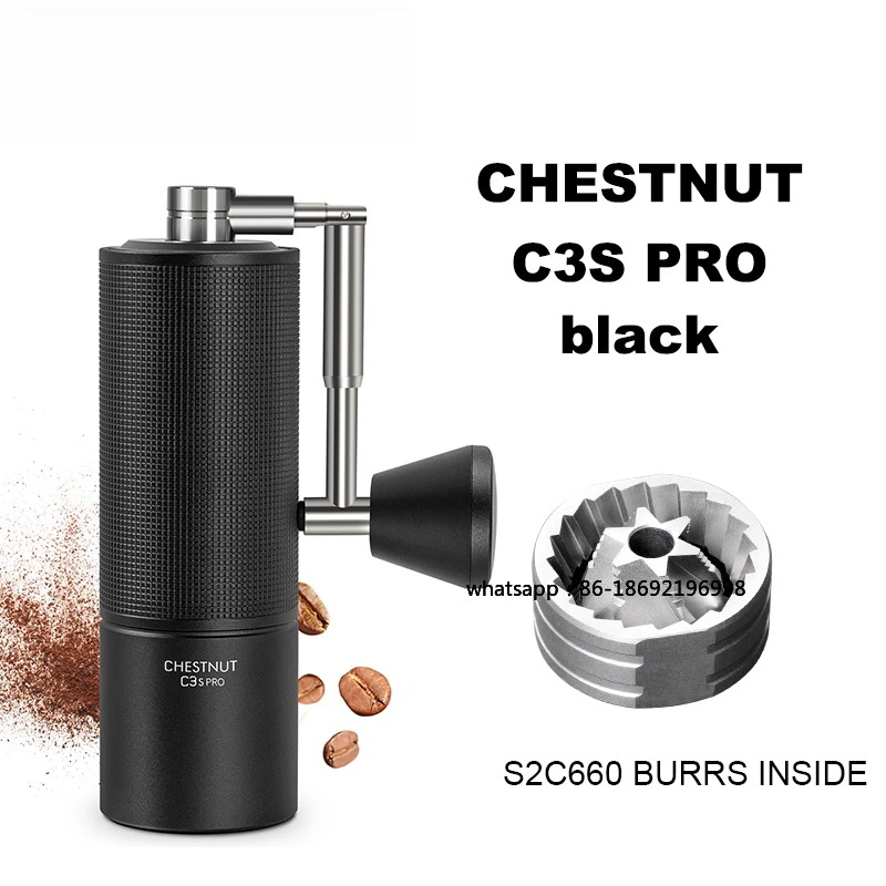 

C3S Pro / C3ESP Pro Manual Coffee Grinder with Foldable Crank S2C Burr Inside Portable Hand Espresso Grinder