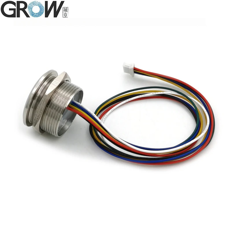 GROW R503-M22 Round RGB Ring Indicator LED Control DC3.3V 200 Capacity SH1.0-6pin Capacitive Fingerprint Module Sensor Scanner