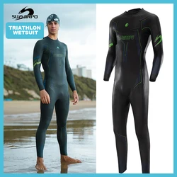 SUMARPO Triathlon Wetsuit for Men NJOY, 3/2MM Yamamoto Smoothskin Neoprene for Open Water Swimming, Fina Appreoved