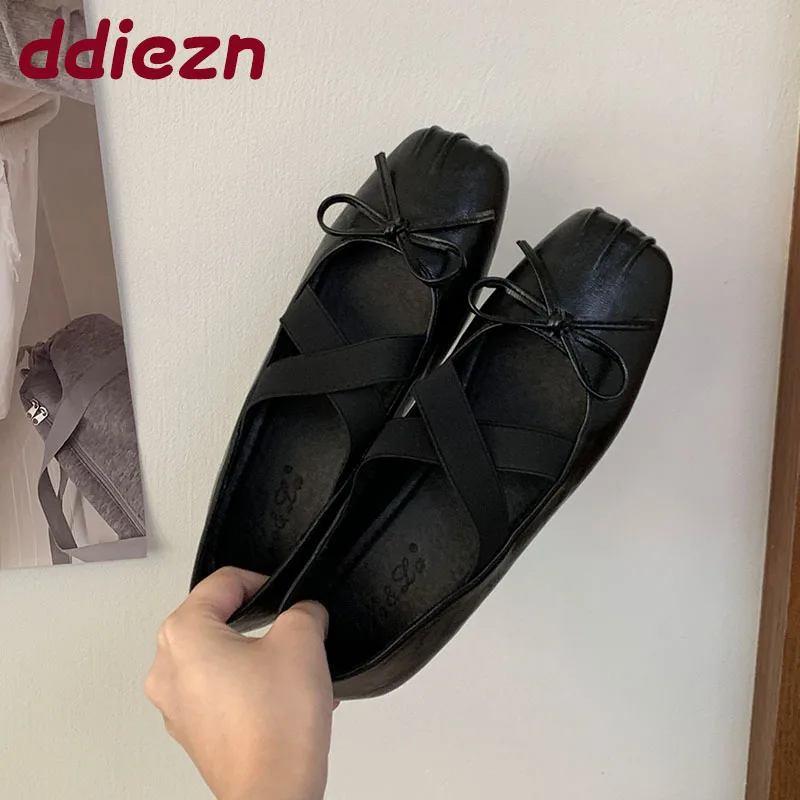 

Новая мода, женские балетки на резинке, женская обувь на плоской подошве с узлом-бабочкой, женская обувь Мэри Джейн на плоской подошве на мелкой подошве