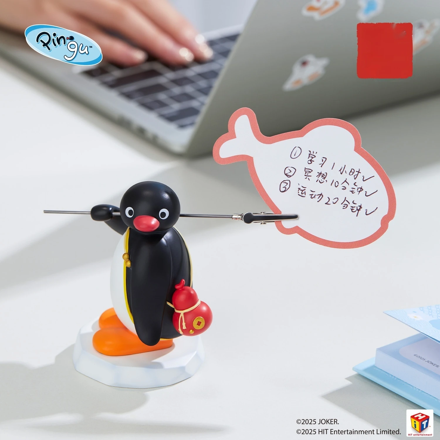 

Cartoon Pingu Penguin Cute Note Clip Desktop Ornaments Children'S Fashion Toys Decorate Girls' Birthday Gifts.