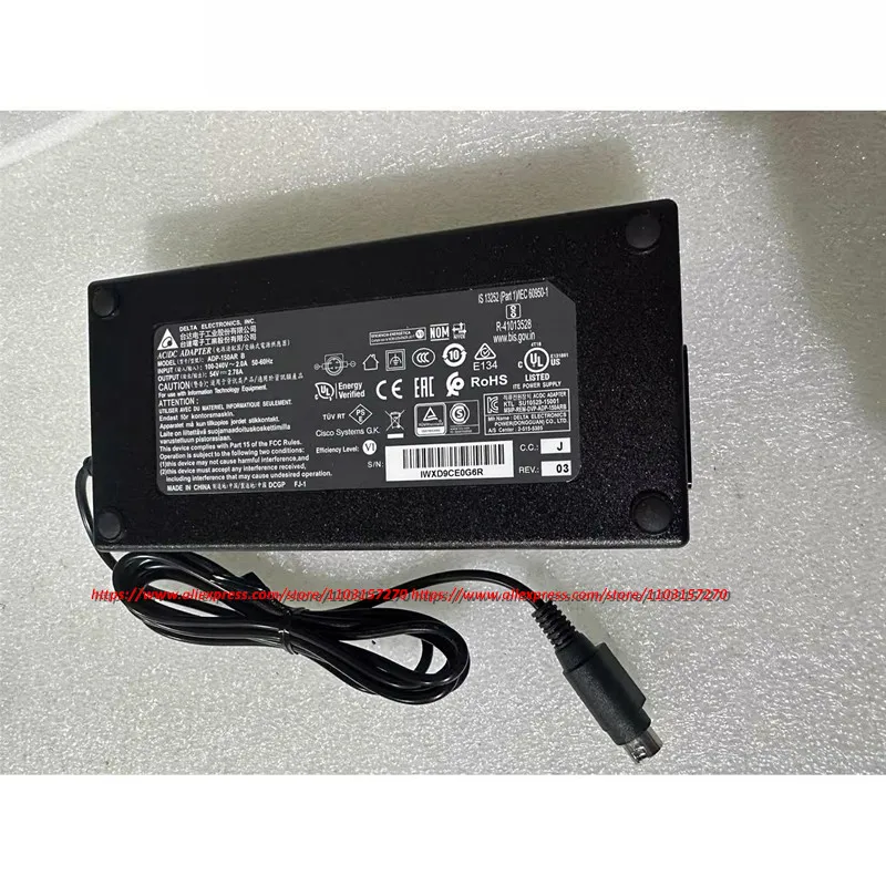 Imagem -03 - Genuine Delta ac Adapter Charger Adp150ar b 4pin Fonte de Alimentação ac para Cisco Sg300 Sg350-10mp 10-port Sg350-10mp-k9 54v 2.78a 150w