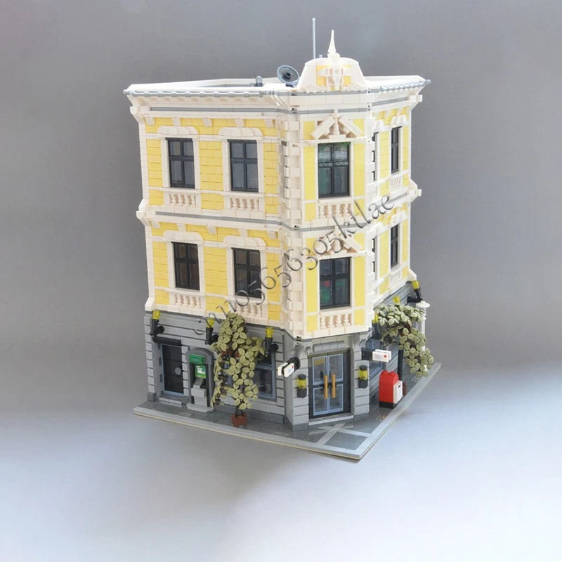 New 6431 PCS Hot MOC Luxury Post Office Modular Model Building Block Customize Diy Education Assembly Kids Surprise Toys Gifts