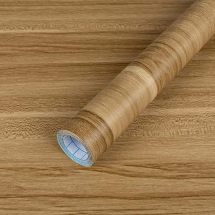 

Wood Grain Contact Paper Peel and Stick Wallpaper Brown Fau Wooden Look Vinyl Wrap Self Adhesive Removable Wall Cover for Count