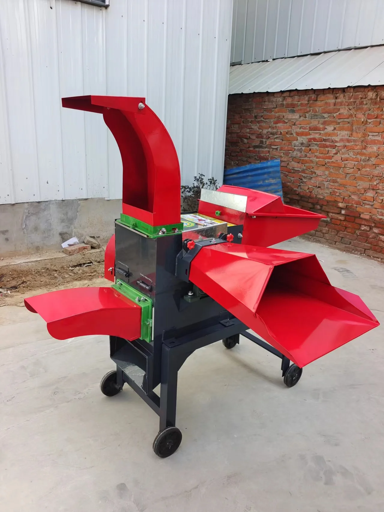 Cow Grass Cutting Kneading Mini Goats Chaff Cutter Rabbit Feed Blades Grinder Machine Grass Crop Cutter for Sale