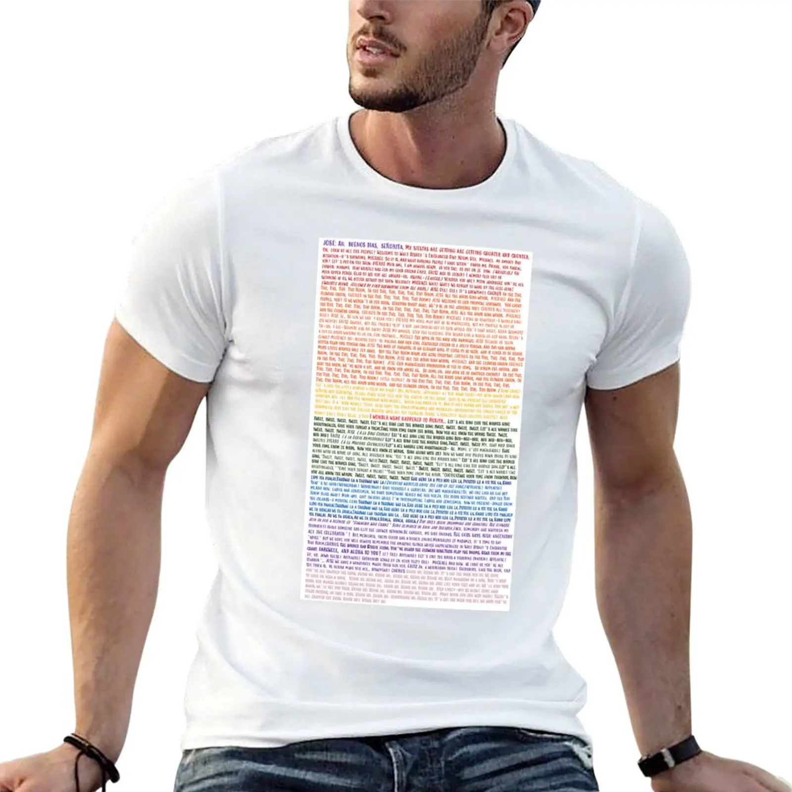Entire Tiki Room Script Long T-Shirt Lightweight Cooling Short Sleeve Tee