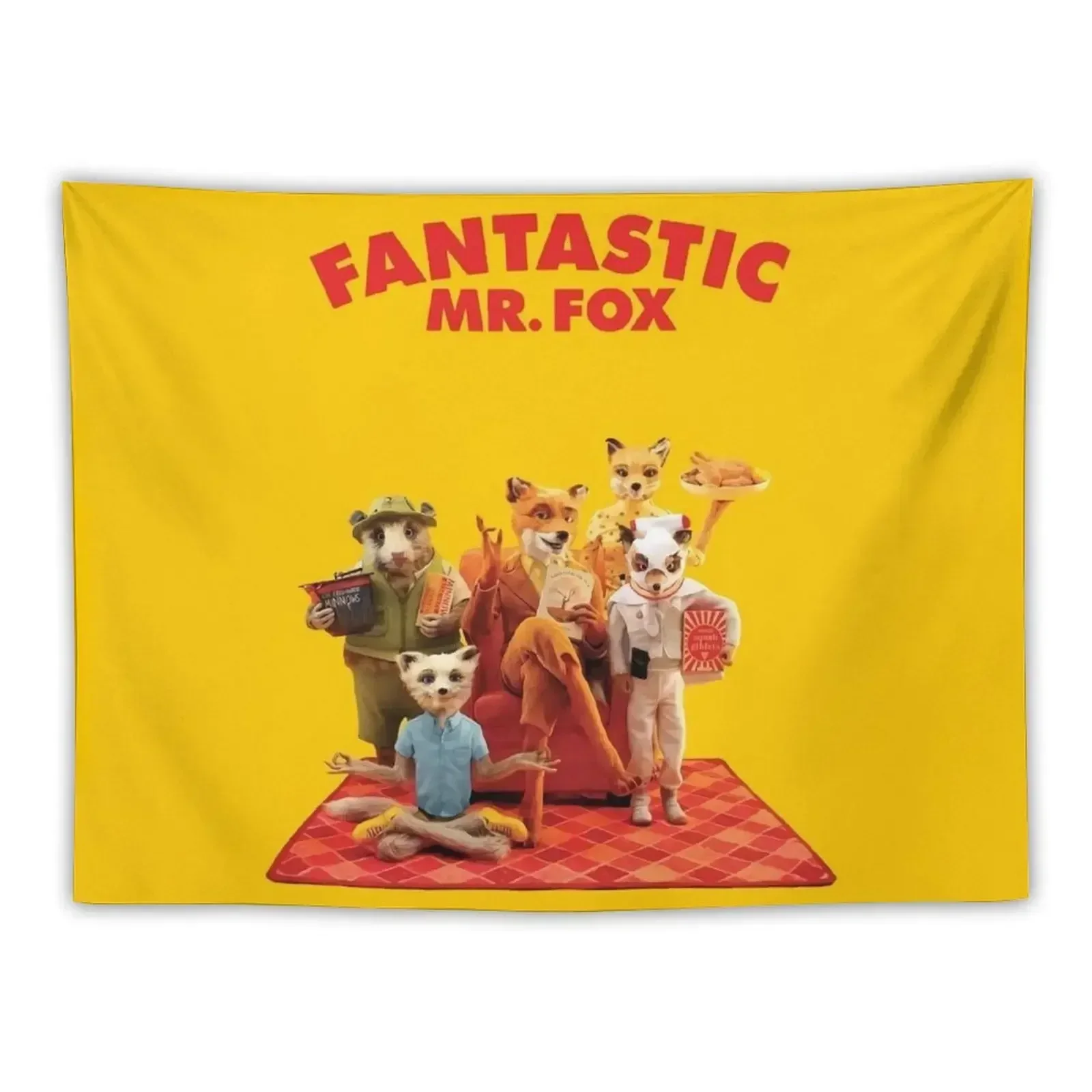 Family of Fox Tapestry Hanging Wall Aesthetic Decoration For Bedroom Wallpaper Tapestry