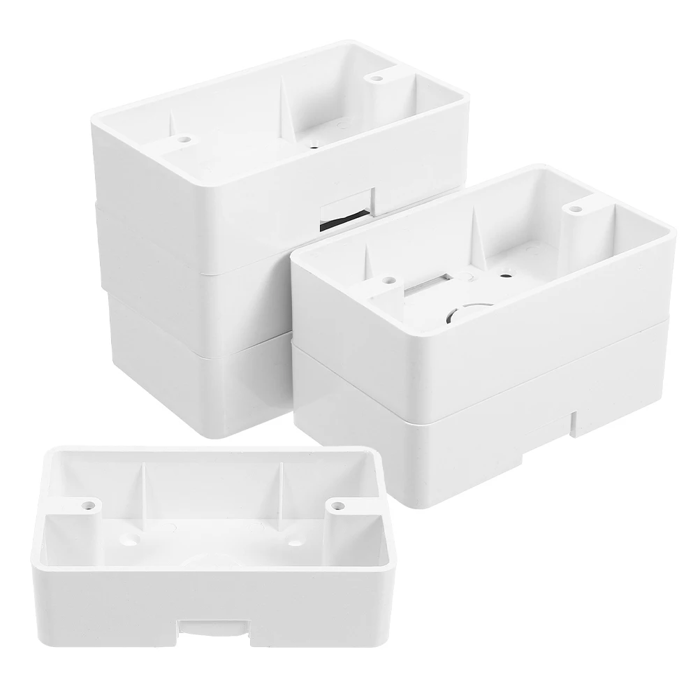 

6pcs Junction Box Electrical Outlet Boxes Plastic Surface Mount Switch Socket Wall Mounted Electric Boxes Outlets Durable ABS