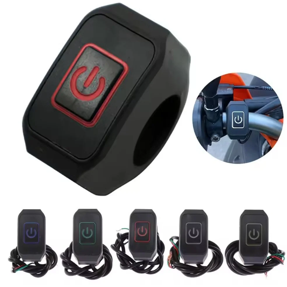 1pc 12V Universal Motorcycle Handlebar Power Control Switch Button For Scooter Electric Bike ATV Modification Parts