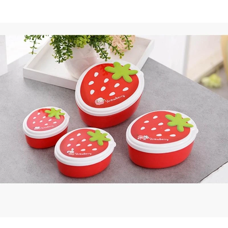 R1WA 4 Pcs Portable Storage Box Lunch Box Plastic Stackable Lunch Bowls Set Christmas Gifts for Family