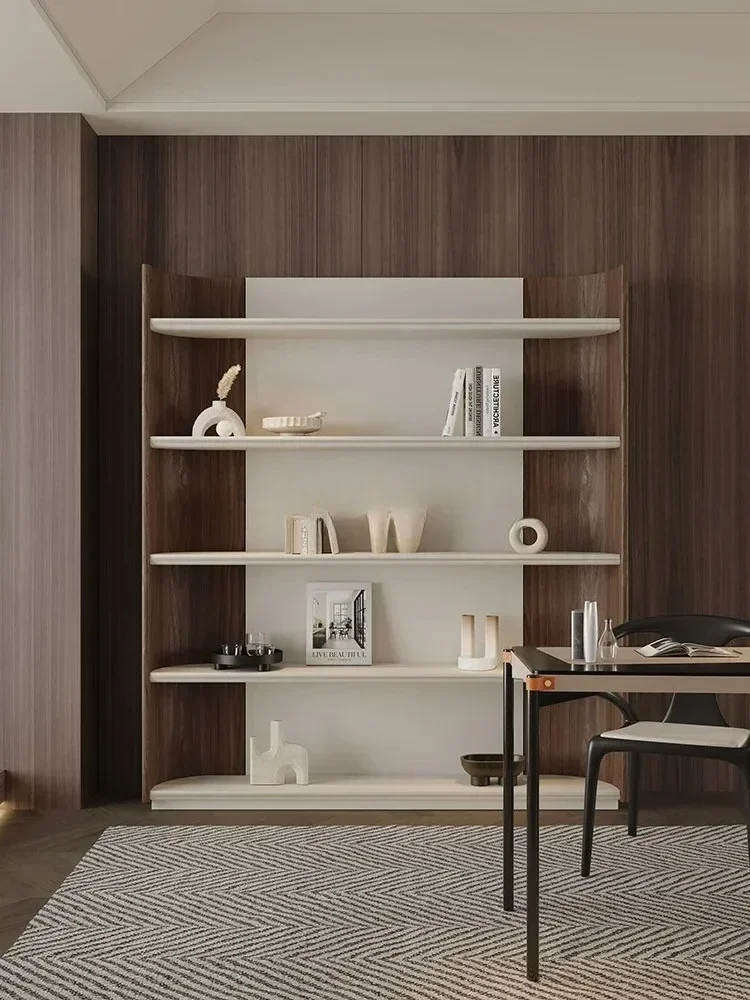 G Italian minimalist bookshelf living room decorative shelf storage cabinet modern minimalist leather storage cabinet