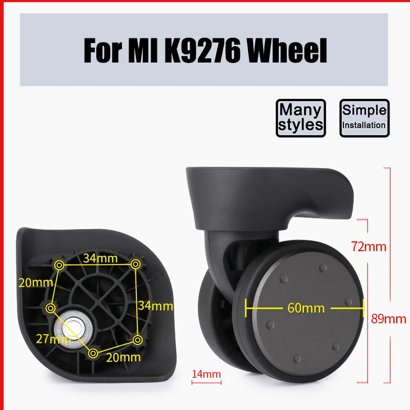 

Suitable for MI K9276 Suitcase Carrying Wheel Suitcase Replacement Accessories Replacement Universal Wheel Luggage Repair Pulley