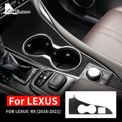 Real Soft Carbon Fiber for Lexus RX 300 350h 450h 2016 2017 2018 2019 2020 2021 Accessories LHD RHD Car Water Cup Holder Sticker