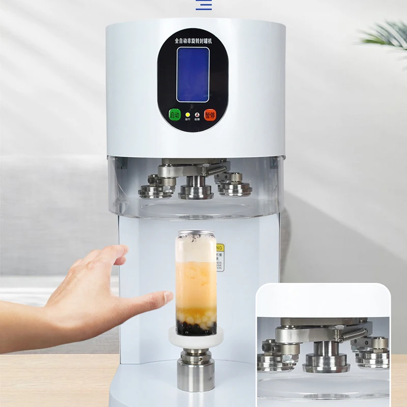 High quality non-rotating Automatic PET Can Sealing Machine for soda can aluminum can to seal