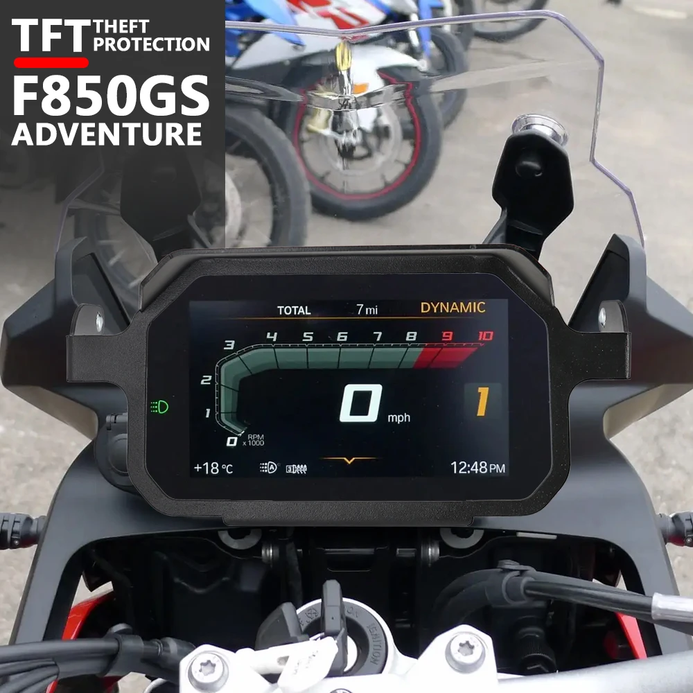 Motorcycle Accessories TFT Theft Protection For BMW F850GS Adventure F 850 GS ADV Meter Frame Screen Protector Instrument Guard