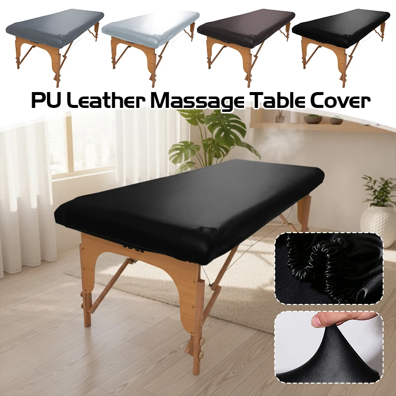PU Leather Massage Table Cover Protector Waterproof Wipeable Massage Bed Cover Replacement Sheet Covers For Spa Salon Nursing