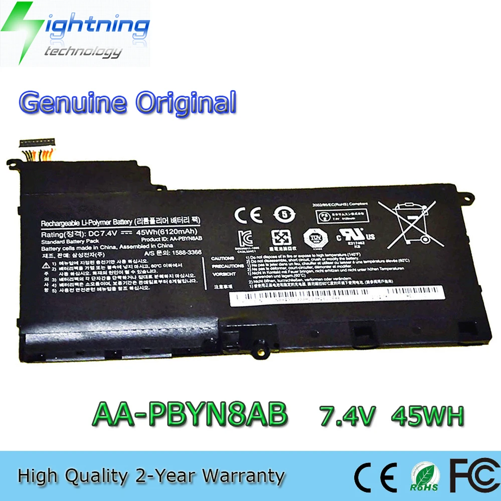 

AA-PBYN8AB Аккумулятор для ноутбука 7,4 В 45 Втч для Samsung NP530U4B 530U4C-A01 535U4C NP520U4C 530U4B BA43-00339A и т. д.