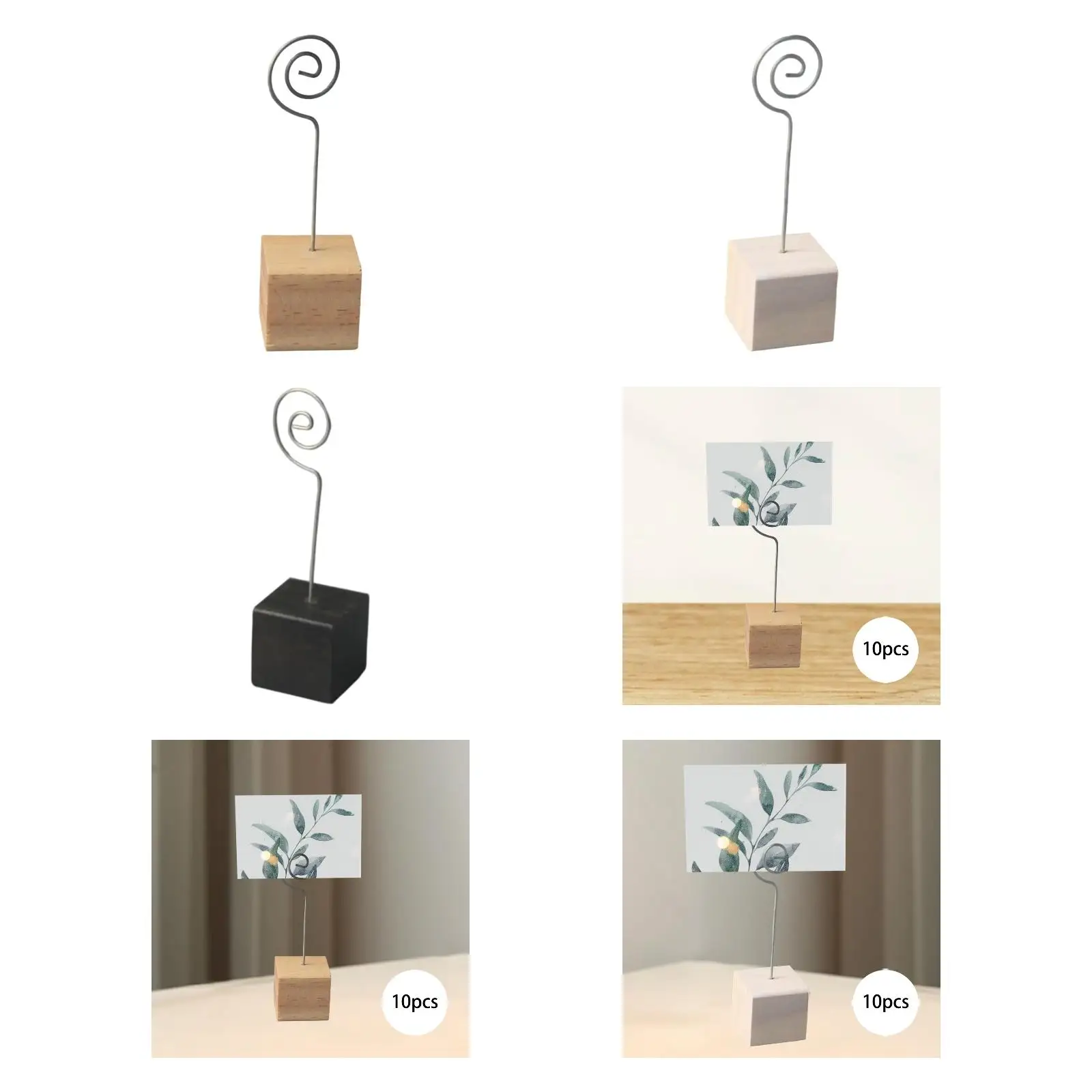 10Pcs Place Cards Holder Ornament Creative Rack Versatile Table Menu Clip for Party Centerpieces Tabletop Name Cards Reception