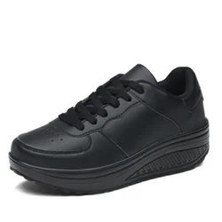 Women Sneakers 2022 New Breathable Vulcanize Shoes Waterproof Wedges Platform Woman Sneaker Leather Casual Shoes Zapatos Mujer