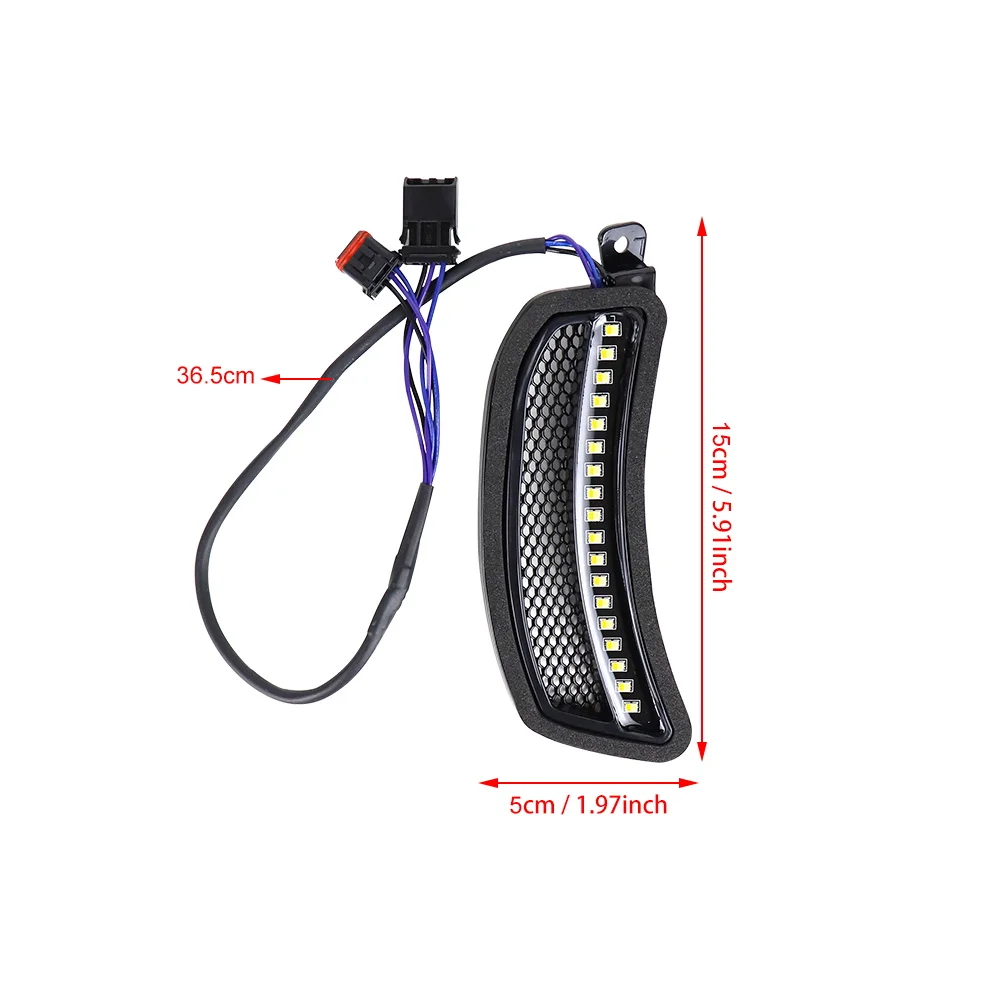 Atubeix AX-HT27, ABS Plastic, Front LED Turn Signal Lights, White DRL / Amber Turn Light - view 3