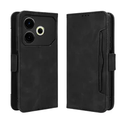 For Tecno Pova 6 Neo Case Premium Leather Wallet Leather Flip Multi-card slot Cover For Tecno Pova 6 Neo Phone Case 6.78