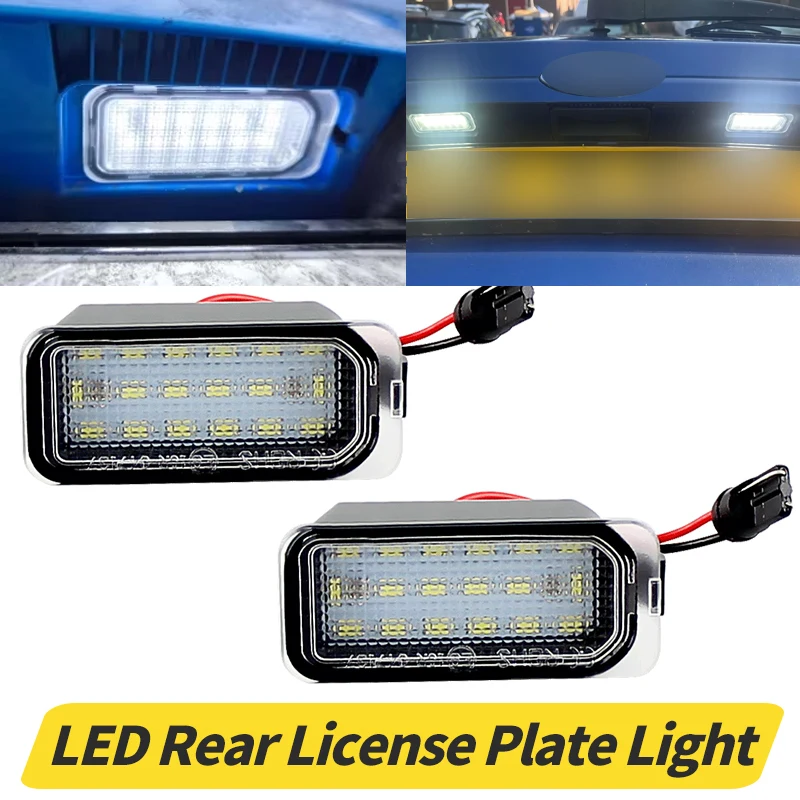 Car LED License Number Plate Light For Ford Mondeo Kuga Fiesta Tourneo Transit Connect Courier Custom Jaguar XJ XF 2008-2015