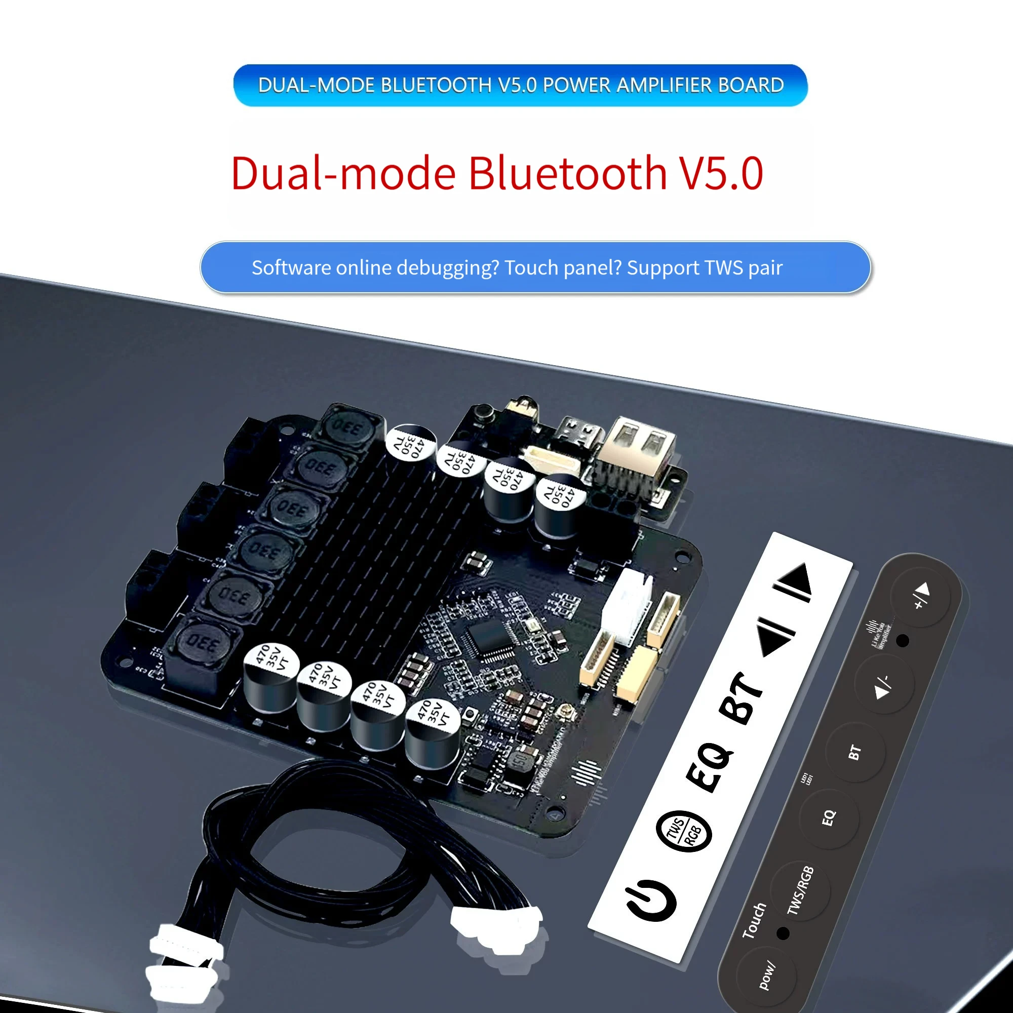 DSP2.1 druga generacja samochodu zmodernizowana Bluetooth cyfrowa maszyna gorączkowa twsHIFI rezonansowa wzmacniacz mocy bezprzewodowy stereo