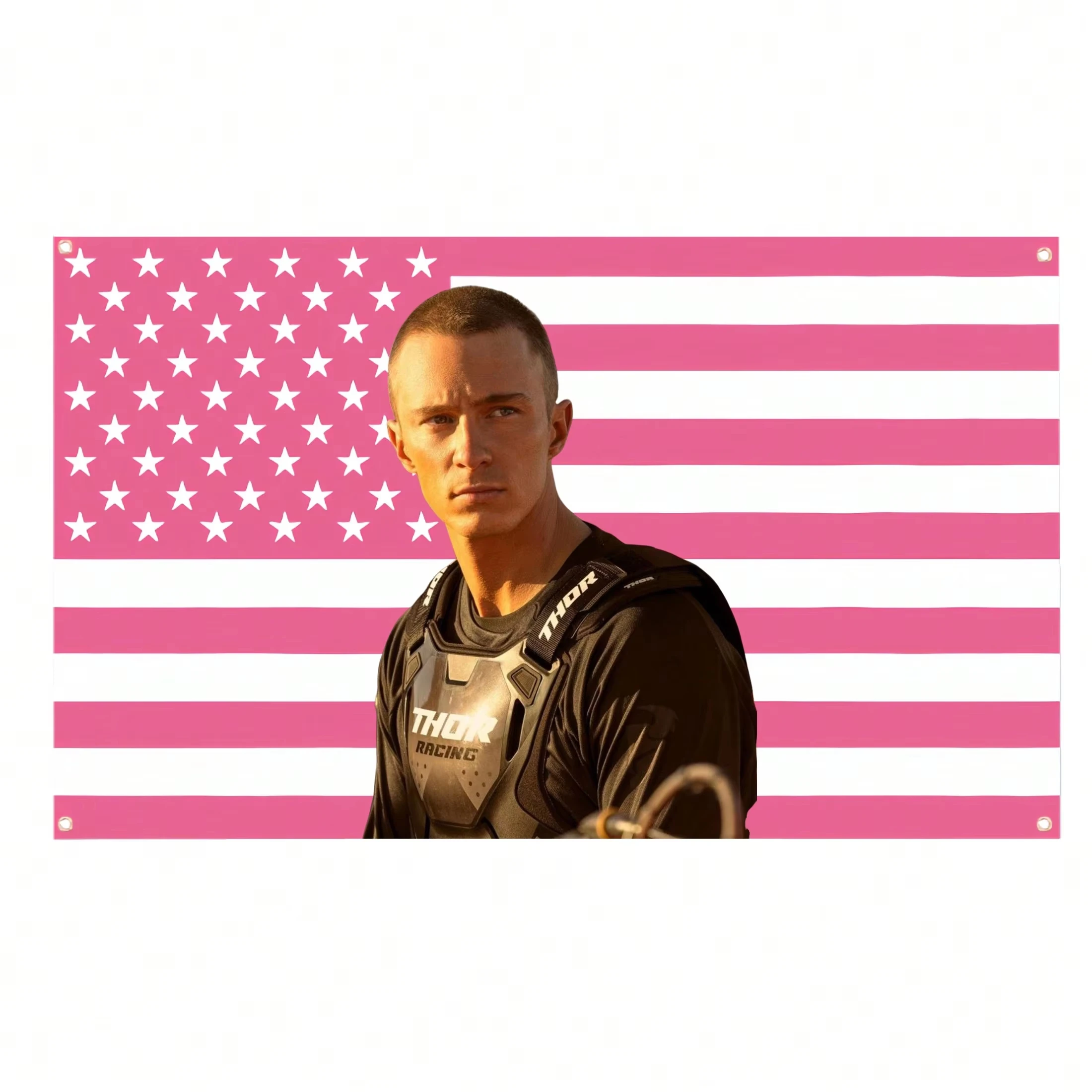 Drew Flag Starkey Rave Pink American Cameron Flag Tapisserie |   Ideal für Party, Geschenk, Hof- und Raumdekoration im Studentenwohnheim, flacher Druck