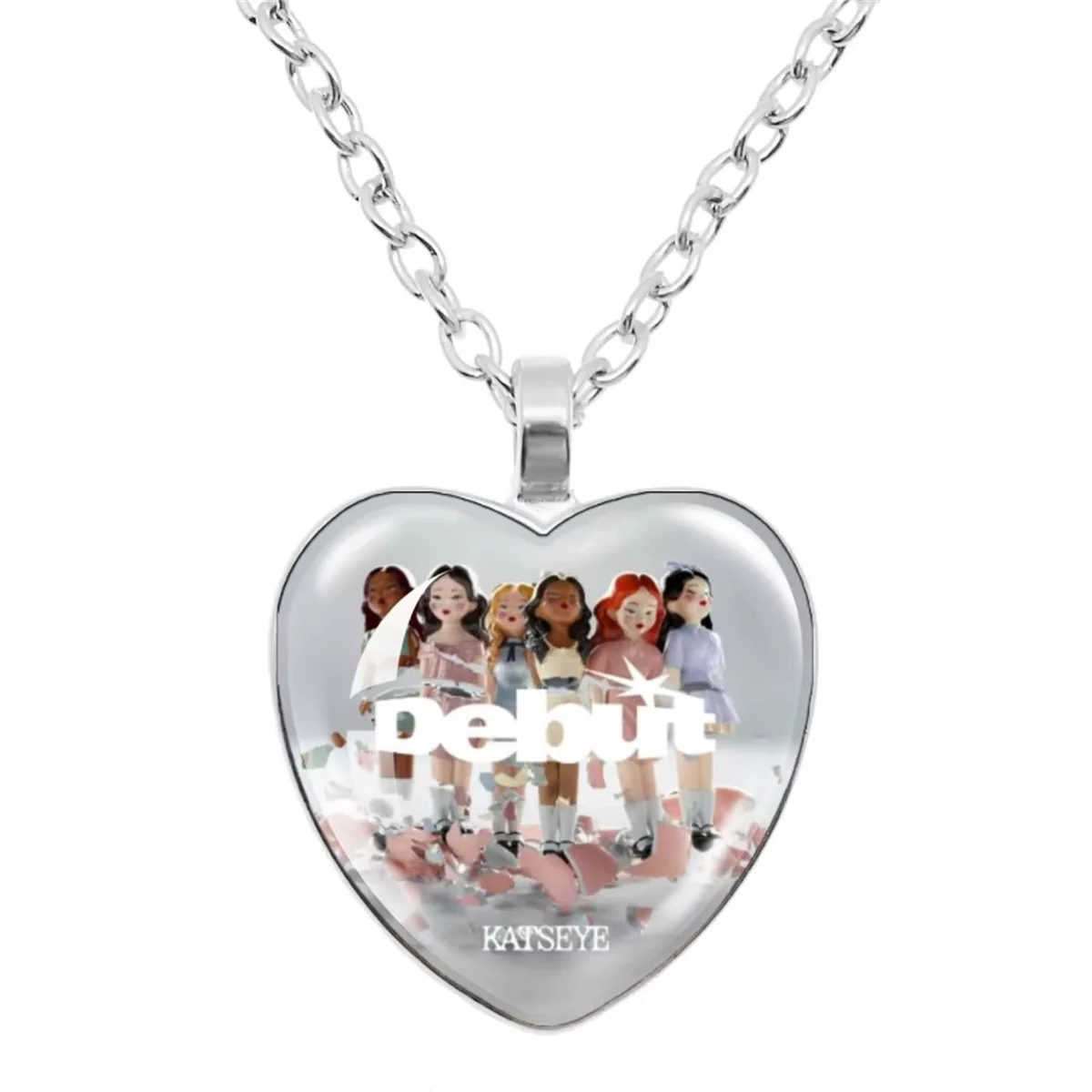 KATSEYE Time Stone Heart-Shaped Pendant Necklace