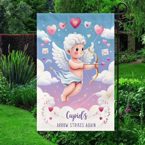 Valentine's Day Cupid's Arrow Strikes Again Flag Graden Flag FFLCCE ZZA WWL IIC