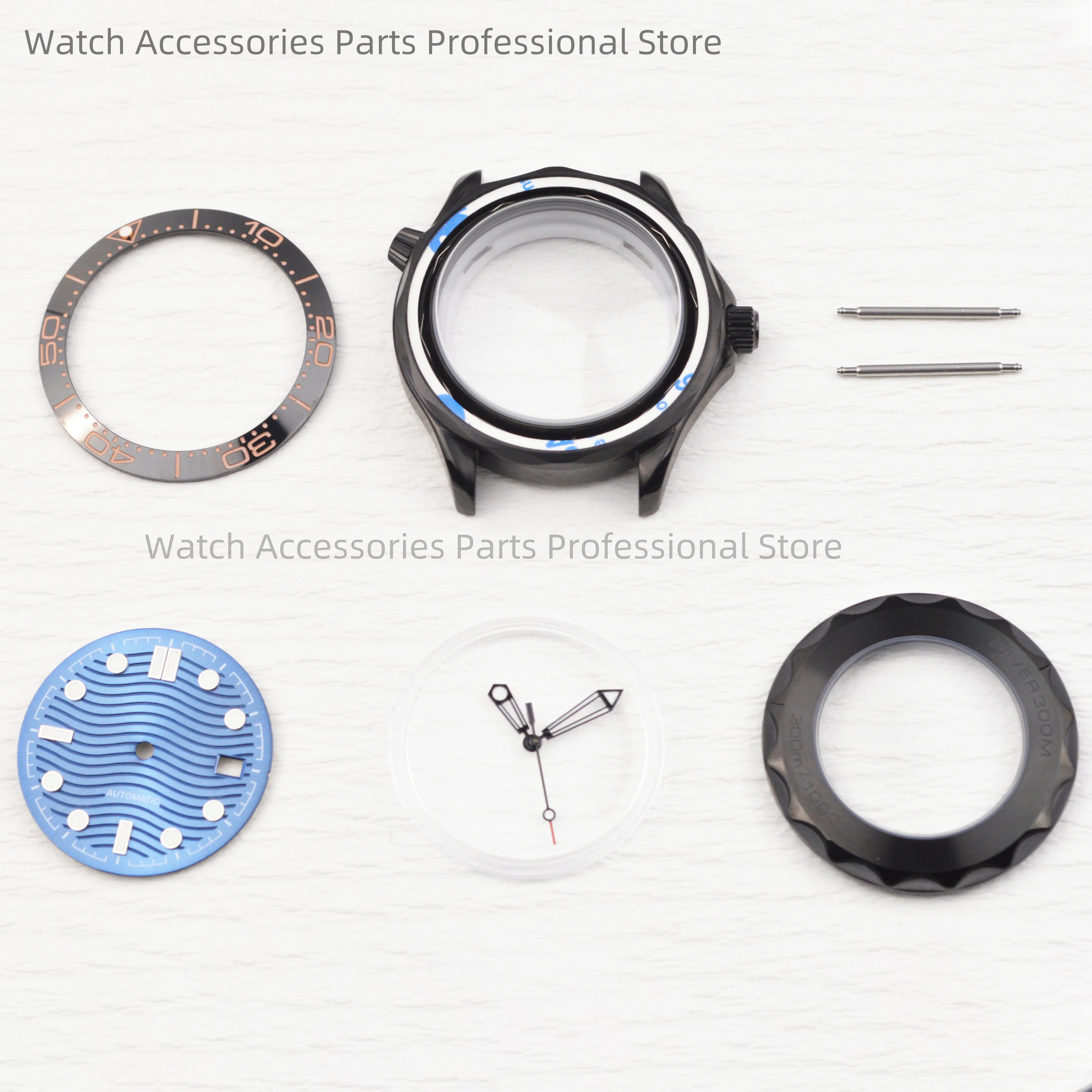 

Seamaster 300 Case 41mm Stainless Steel Watchcase 31mm Dial Watch Face Luminous Hands Pointers for NH36 Movement Parts