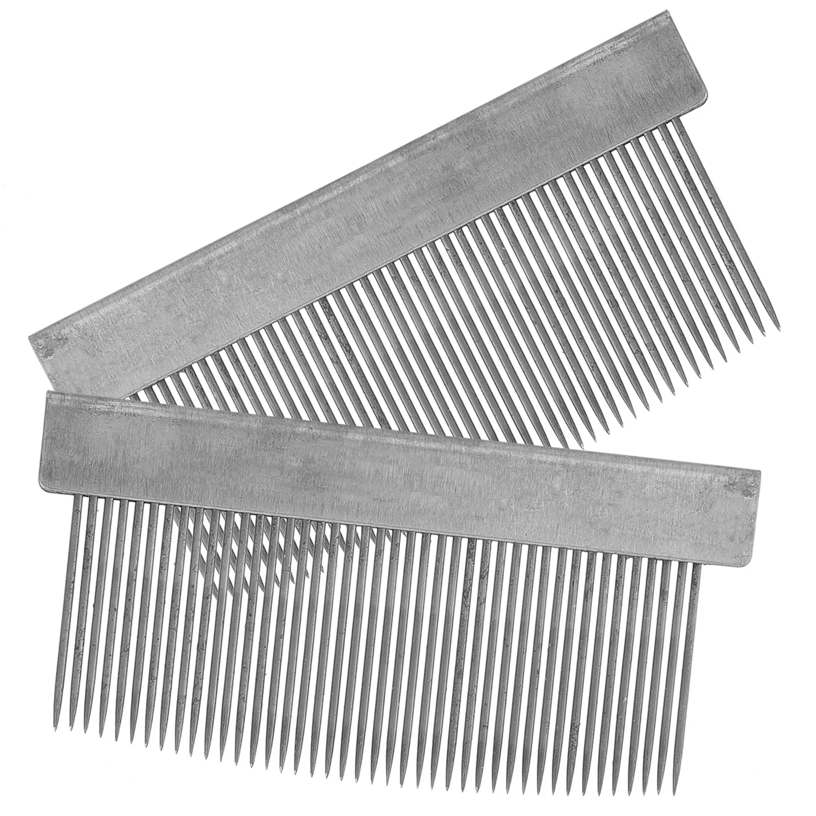 2Pcs Premium Iron Violin Bow Comb Dense Teeth Horse Hair Combing Tool for Violin Bow Making Luthier DIY Grooming Cleaning Tools