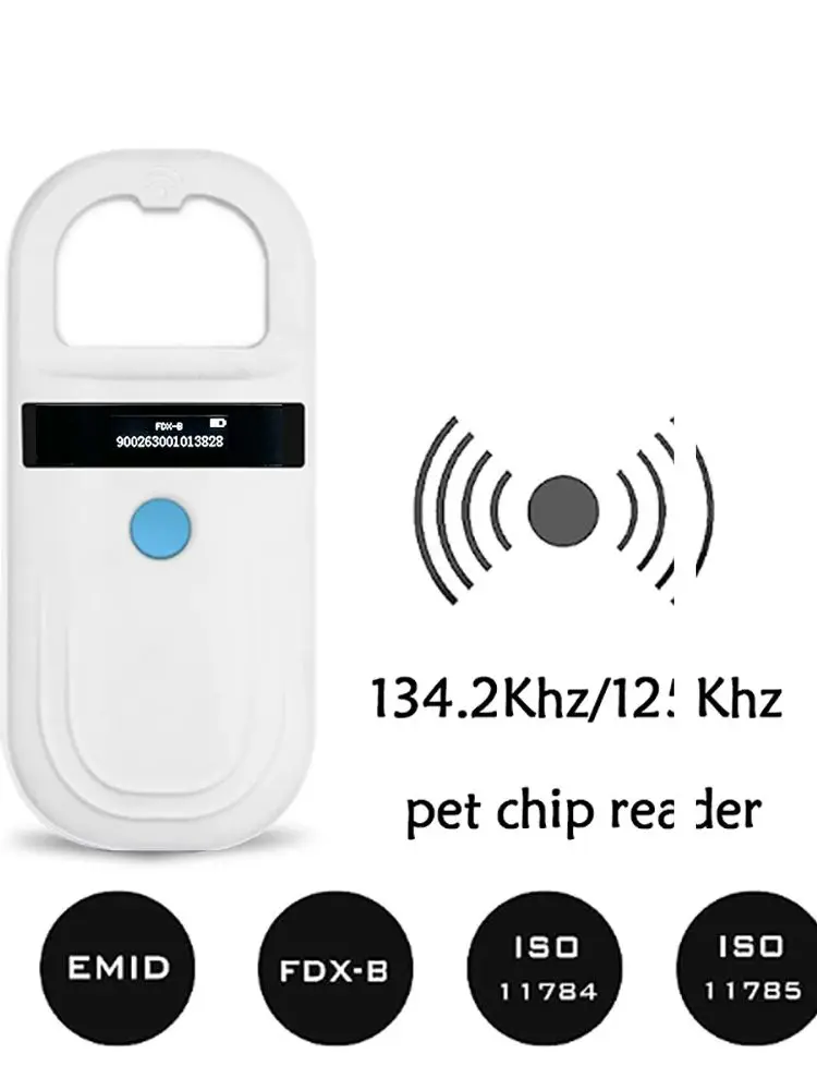 Handheld Animal RFID Reader 134.2Khz Pet Cat Dog Micro Chip Scanner FDX-B USB Bluetooth Glass FDX-A Tag Reader
