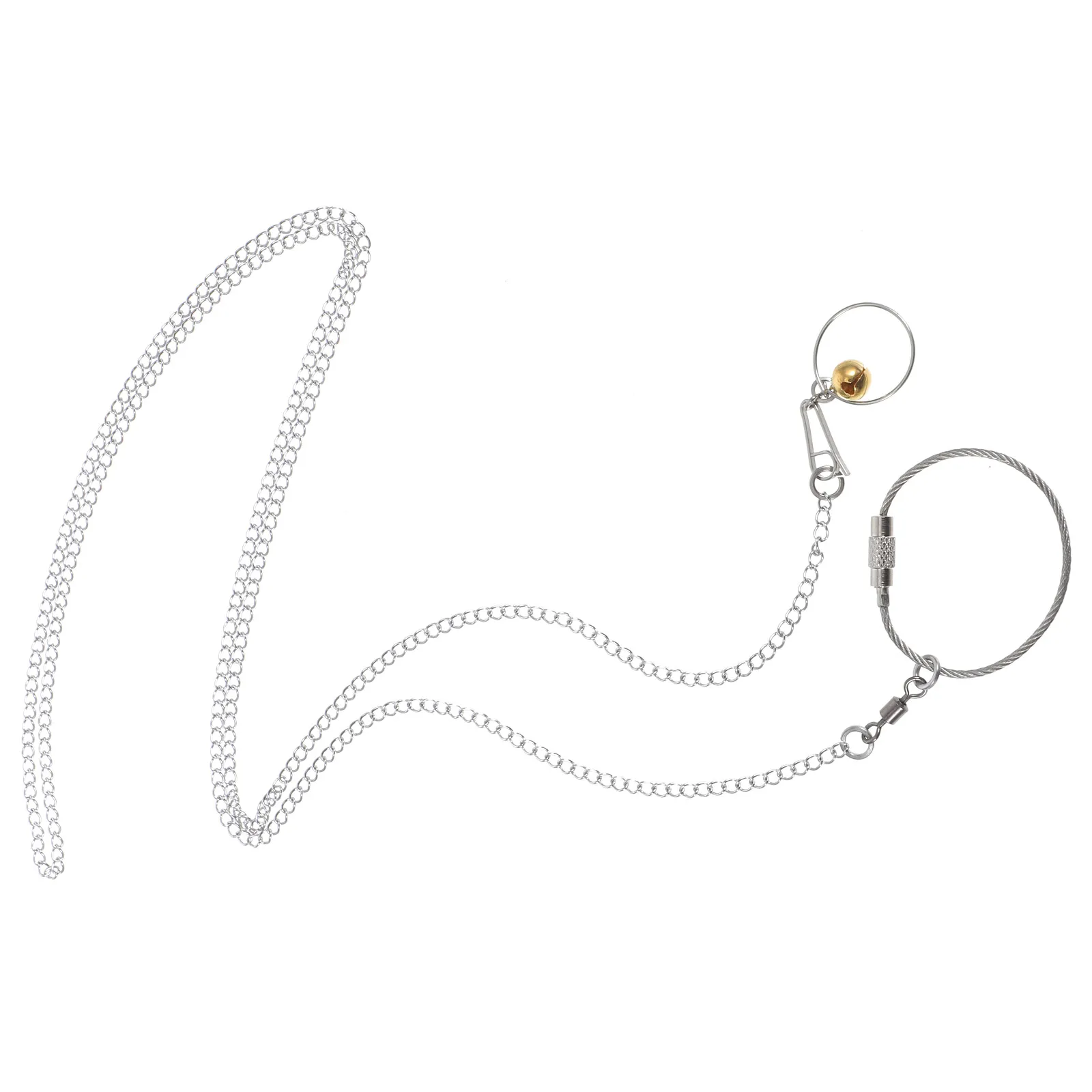 

Parrot Neck Collar With Bell 1 Meter Bird Foot Chain Flying Stainless Steel Training Rope Outdoor Parrot Ankle Foot Ring Accesso